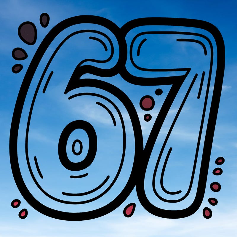 the number 67