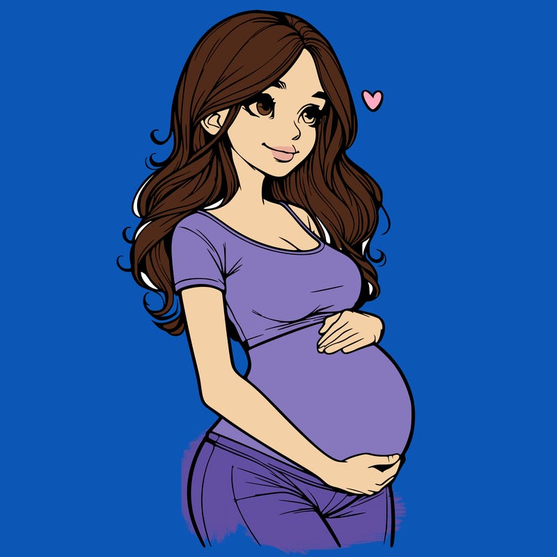 realistic pregnant girl