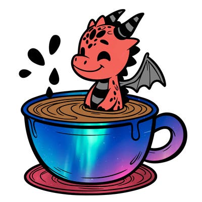 dragon in a cup of water