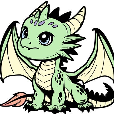 fierce baby night dragon