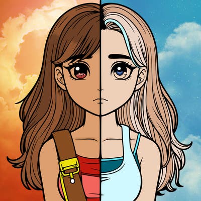 realistic girl split