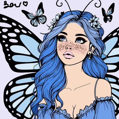 butterfly fairy realistic girl