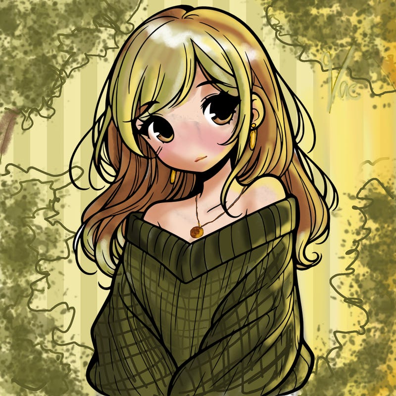 shy pretty girl wearing a sweater that is falling off one shoulder portrait