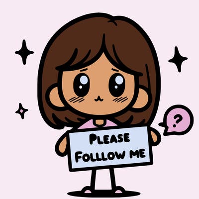 please follow me
