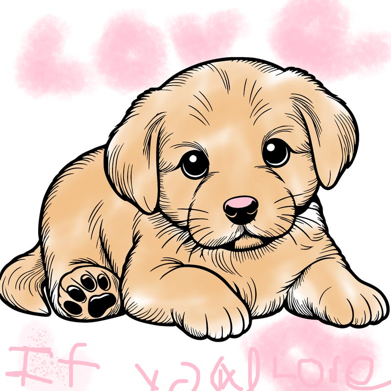 a cute realistic puppy