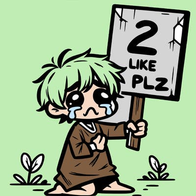 small poor toddler crying with sign that says 2 like plz