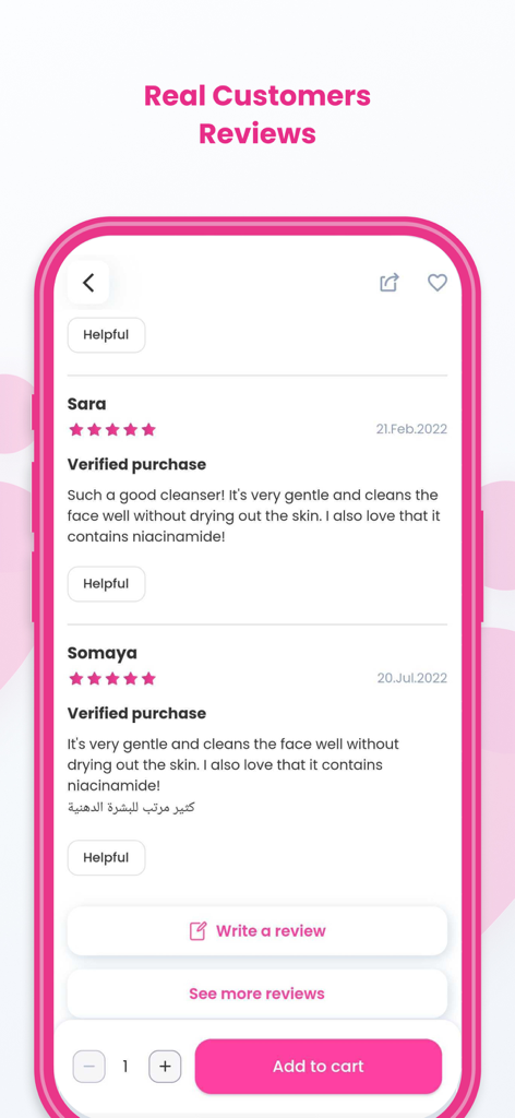 Dumyah - Online Shopping - Customer reviews and five star ratings on the Dumyah online shopping mobile app