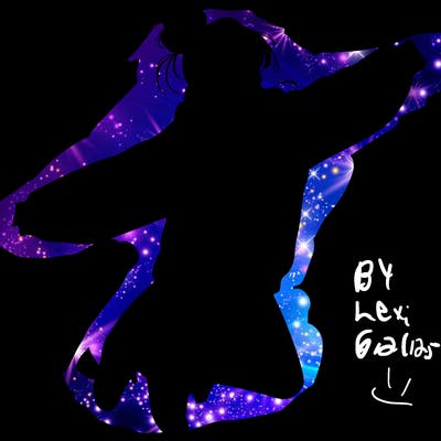 realistic girl jumping with a bun and oversized sweatshirt