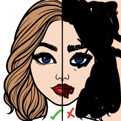 realistic girl split half