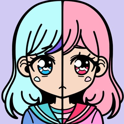 a split of a girl