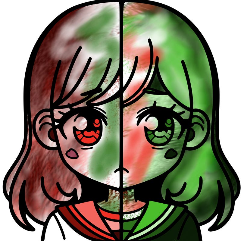 a split of a girl
