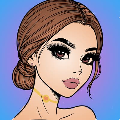 realistic girl with lashes