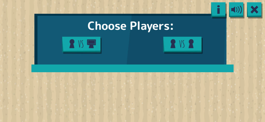 Rock Paper Scissors CTL - Tela de menu para escolher entre os modos de jogo para um jogador e multijogador em Pedra, Papel, Tesoura CTL