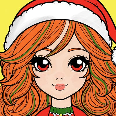 realistic christmas girl