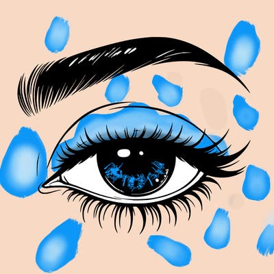 eye closed realistic