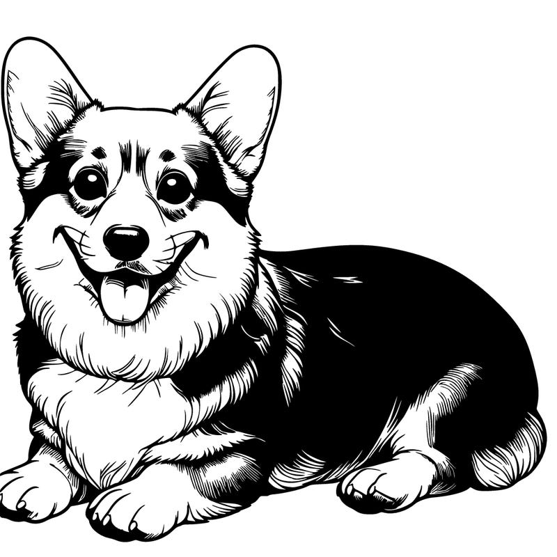 realistic corgi