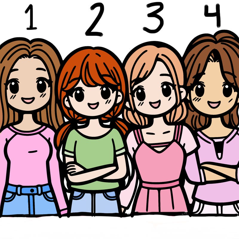 friend group of four girls