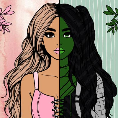 realistic girl split