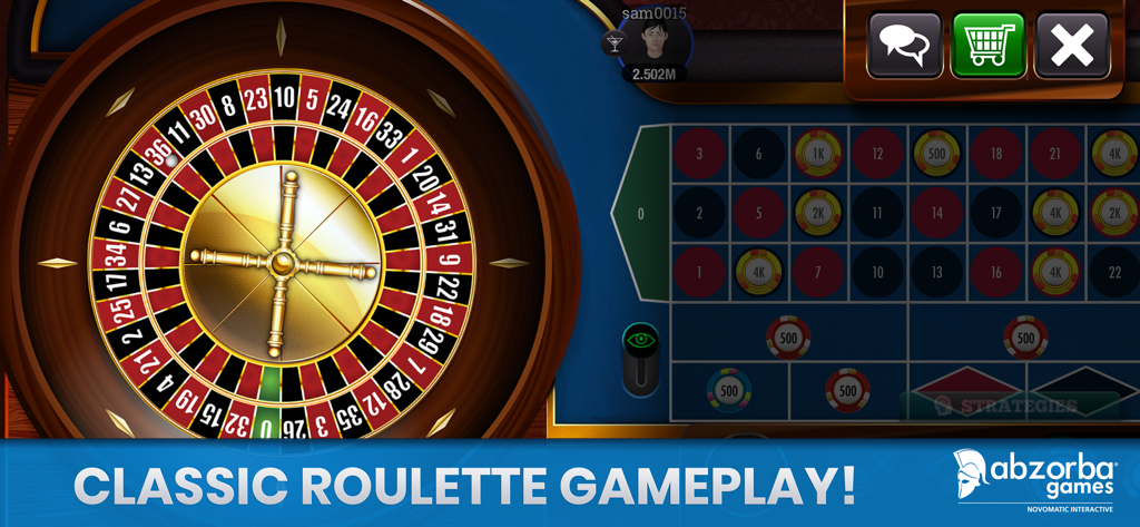 Roulette Live Casino - Classica interfaccia della ruota della roulette e del tavolo delle scommesse in Roulette Live Casino.