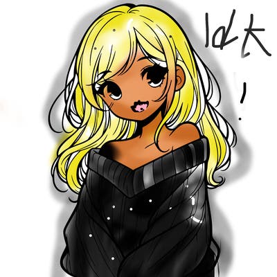 shy pretty girl wearing a sweater that is falling off one shoulder portrait