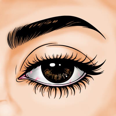 eye closed realistic