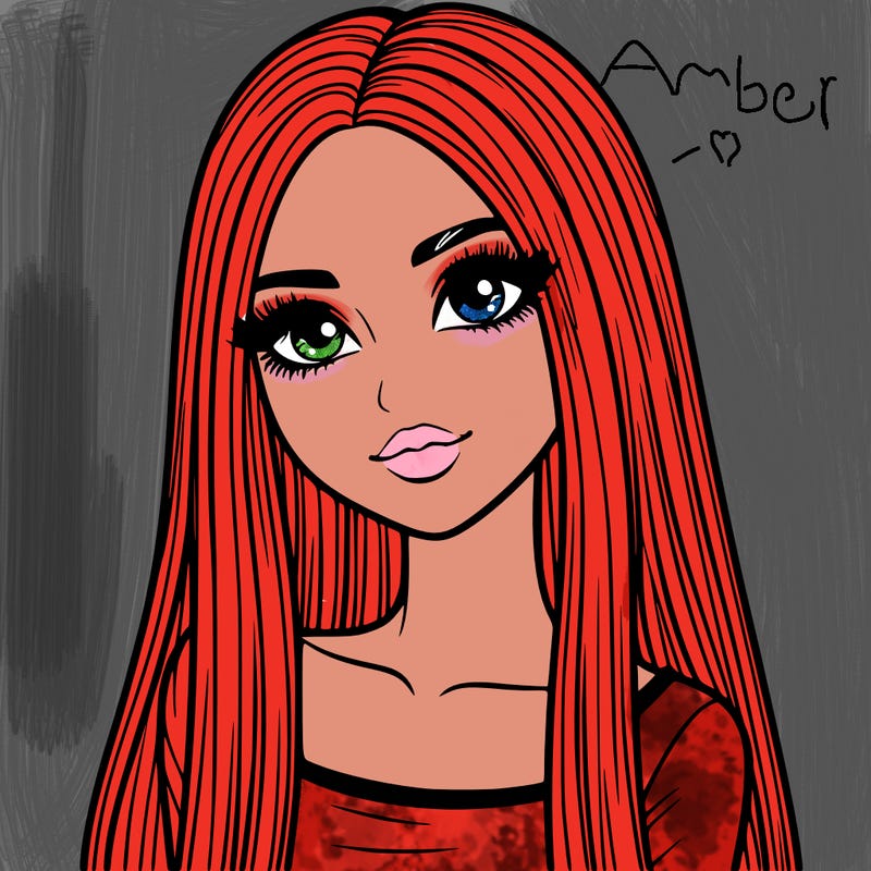 realistic girl with straight and long hair