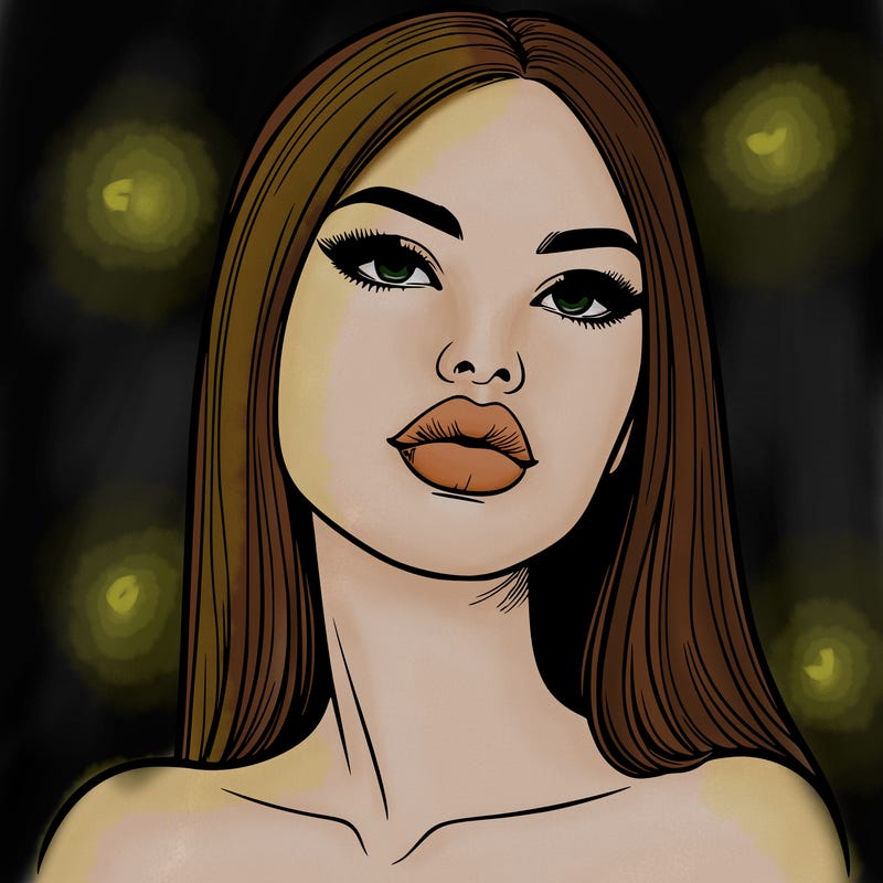 realistic woman with full lips