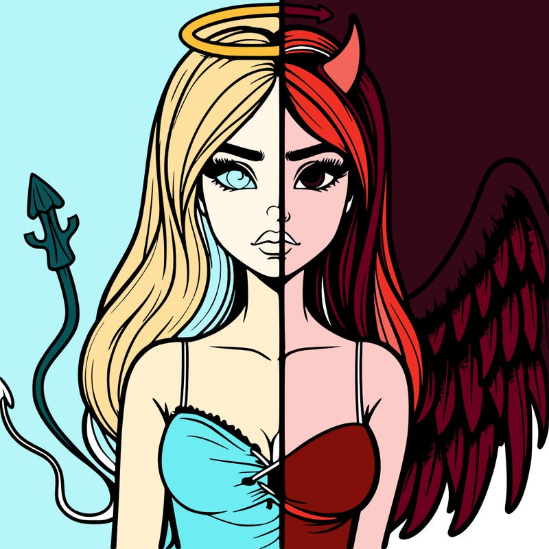 devil vs angel realistic girl