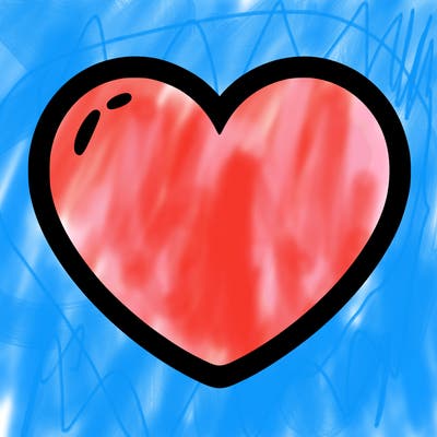 a blank heart