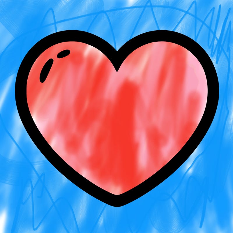 a blank heart