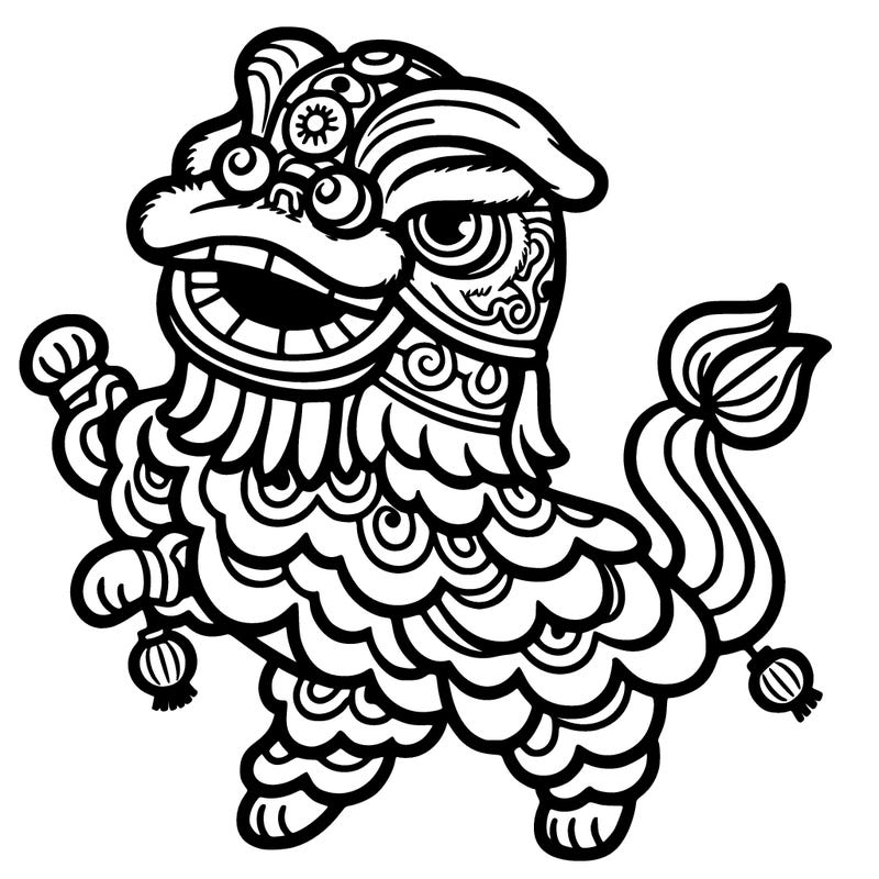 chinese dancing lion