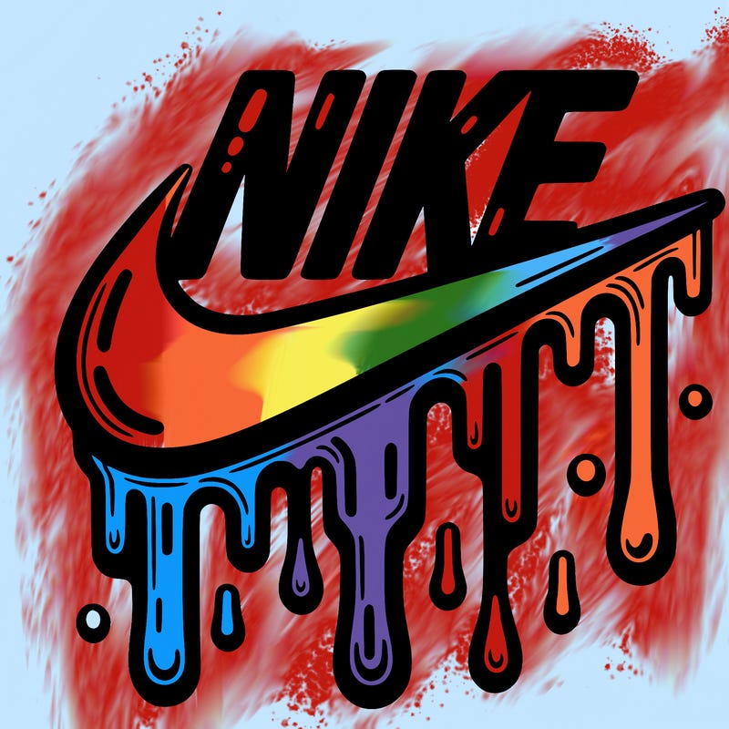 dripping nike logo