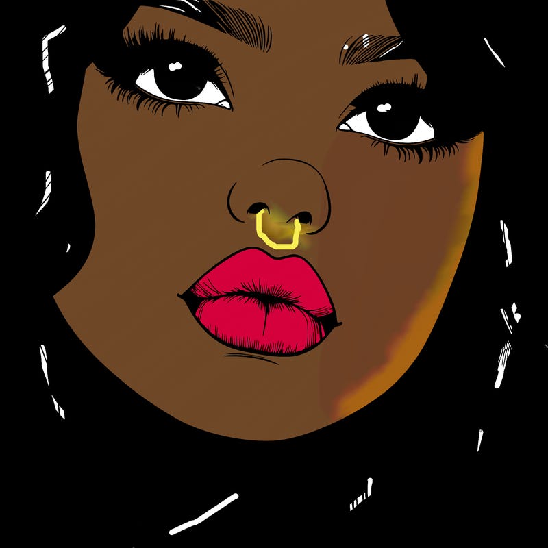 really realistic girl with lips