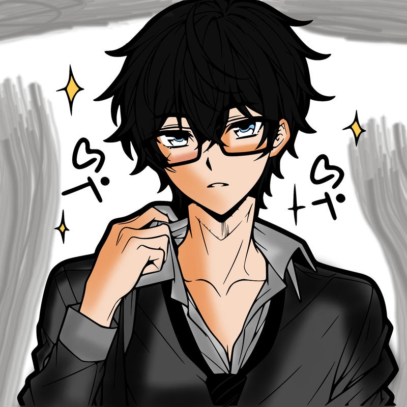 anime hot boy with glasses