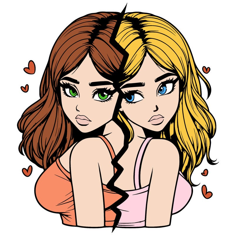 realistic girl split