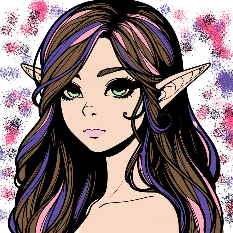 elf girl realistic dark fantasy