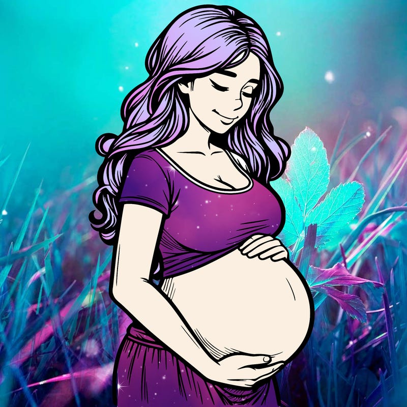 woman heavily pregnant realistic