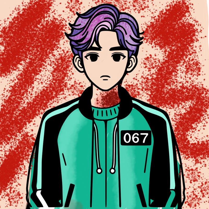 number 067/sae beoke from squid game