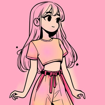 girl in a cute crop top