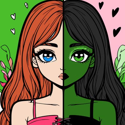 realistic girl split