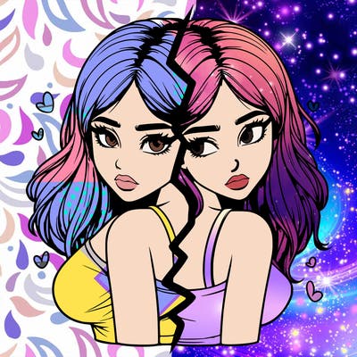 realistic girl split