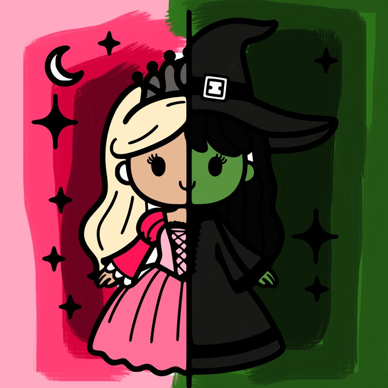 split princess and witch