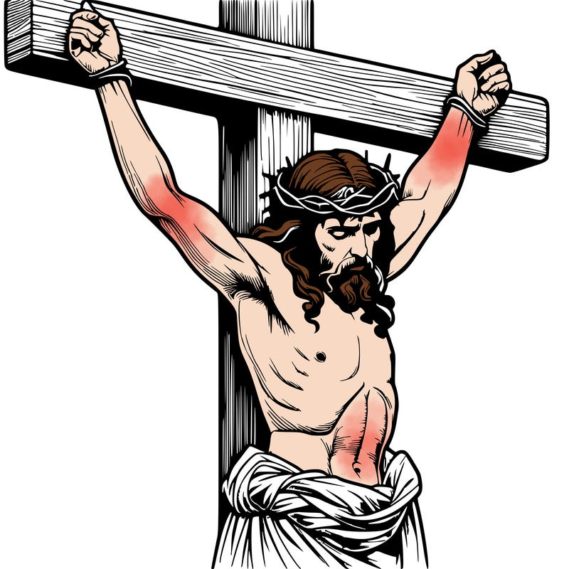 jesus realistic on the cross