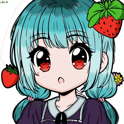 a anime strawberry girl