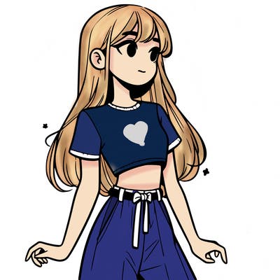 girl in a cute crop top