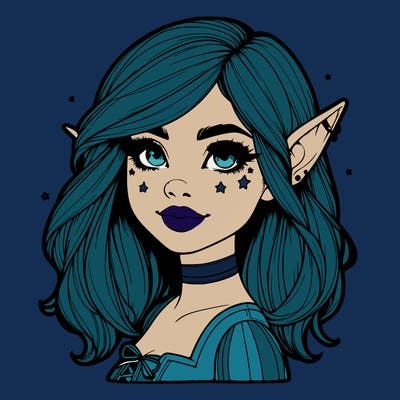 realistic halloween elf girl