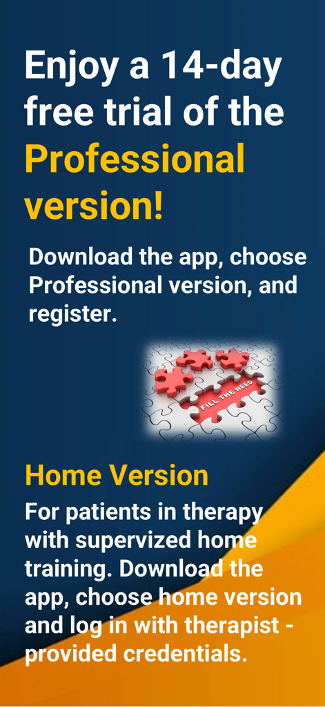 HeadApp Cognitive Rehab - Vergleich der HeadApp Professional-Testversion und der Home-Version für Patienten