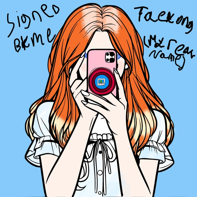 a realistic girl holding her phone taking pictures