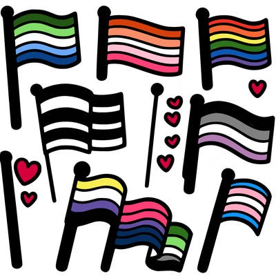 rainbow flags
