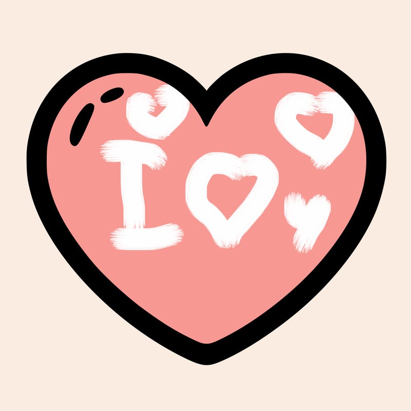 a blank heart